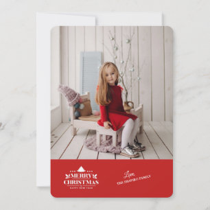 Tarjeta de felicitación de fotos de Feliz Navidad