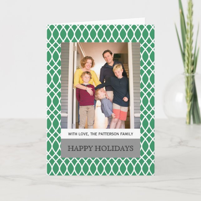 Tarjeta de felicitación de fotos de feriado elegan (Anverso)