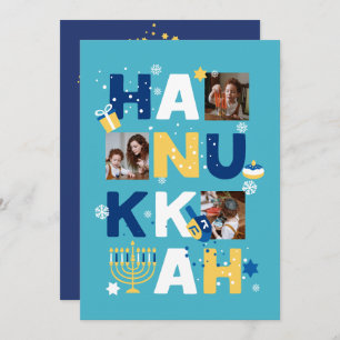 Tarjeta de felicitación de fotos de HANUKKAH