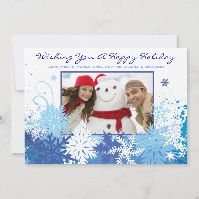 Tarjeta de felicitación de fotos de la familia SNO (Anverso)