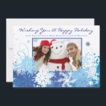 Tarjeta de felicitación de fotos de la familia SNO<br><div class="desc">¡Todos mis diseños son piezas de arte originales de ONE-OF-A-KIND diseñadas por mí! ¡Sólo los puedes encontrar aquí! La mayoría se crean con Adobe Illustrator o Adobe Photoshop. Otros son objetos únicos pintados a mano en acuarela, aguijón y tinta india. Todos los colores de fondo, fuentes y texto pueden cambiarse...</div>