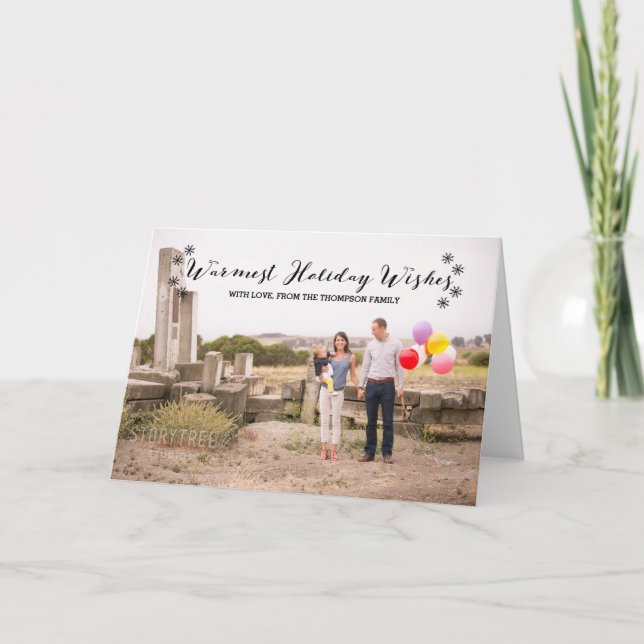 Tarjeta de felicitación de fotos de los deseos de  (Anverso)