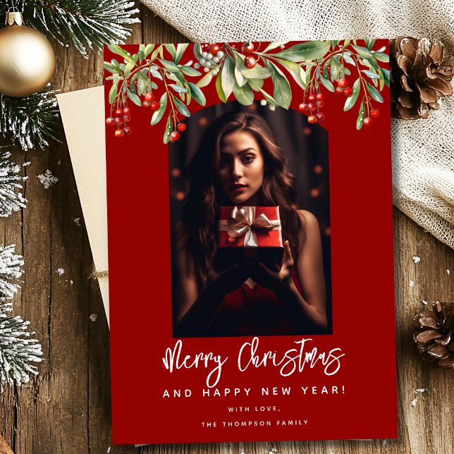 Tarjeta de felicitación de fotos de mistletode nav (Subido por el creador)