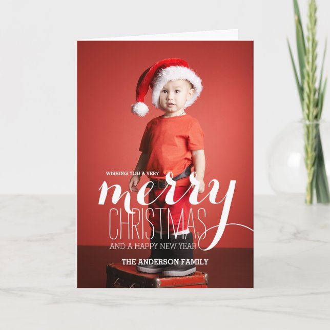 Tarjeta de felicitación de fotos de navidad de Fel (Anverso)