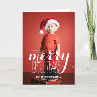 Tarjeta de felicitación de fotos de navidad de Fel