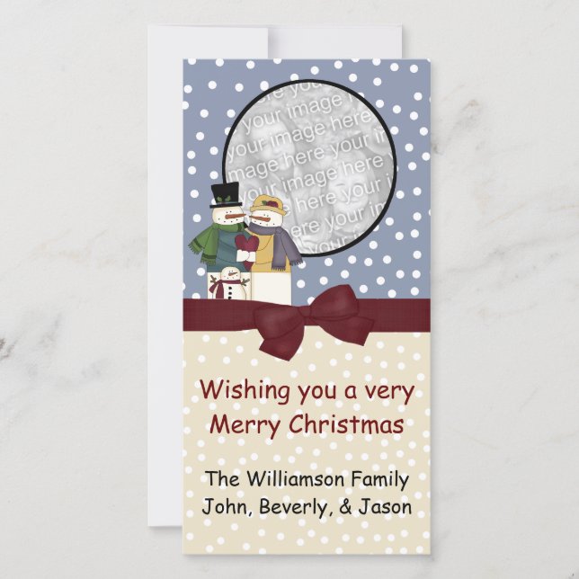 Tarjeta de felicitación de fotos de navidades (Anverso)