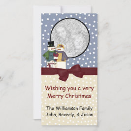 Tarjeta de felicitación de fotos de navidades