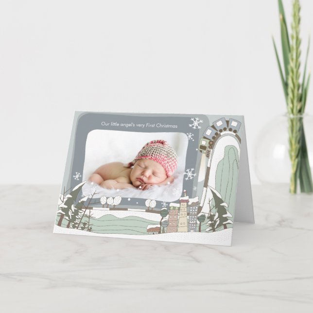 Tarjeta de felicitación de fotos de Navidades de l (Anverso)