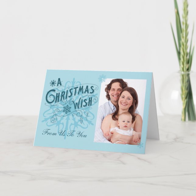 Tarjeta de felicitación de fotos de Navidades pers (Anverso)