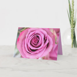 Tarjeta de felicitación de fotos de rosa rosa rosa
