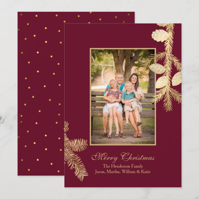 Tarjeta de felicitación de fotos de vacaciones de  (Anverso / Reverso)