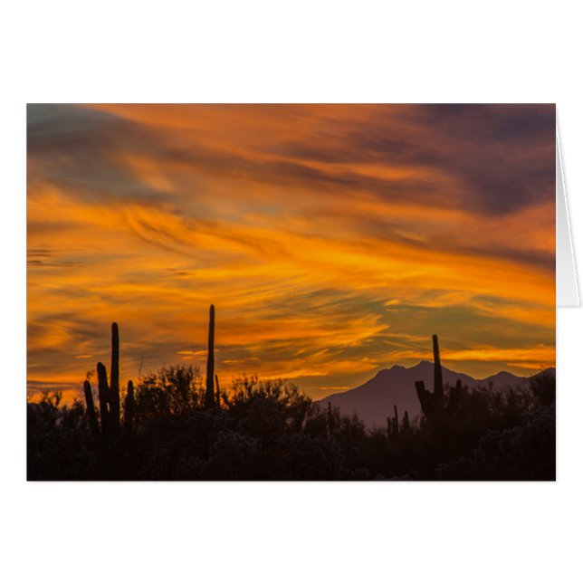 Tarjeta de felicitación de fotos del desierto de S (Anverso (Horizontal))