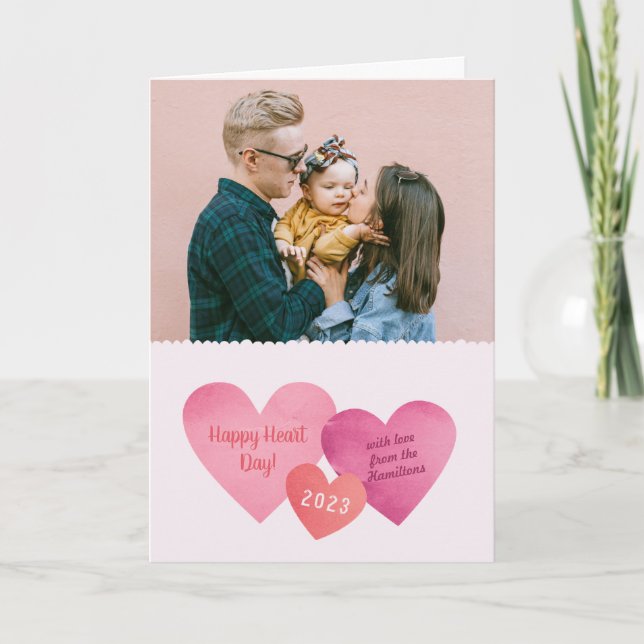 Tarjeta de felicitación de fotos del Día de San Va (Anverso)