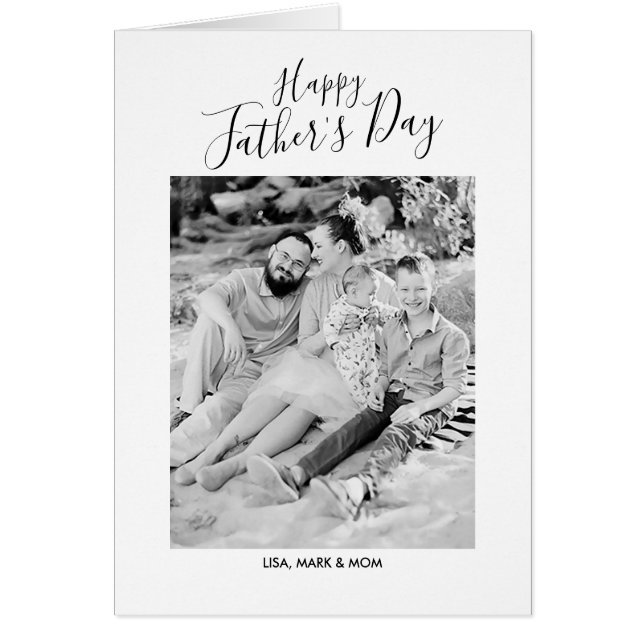 Tarjeta de felicitación de fotos del Día del Padre (Frente)