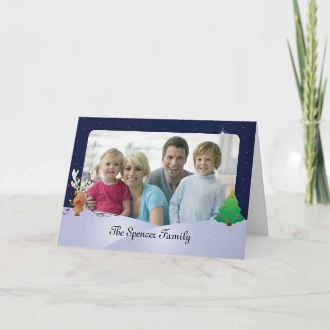 Tarjeta de felicitación de fotos para navidades co (Anverso)