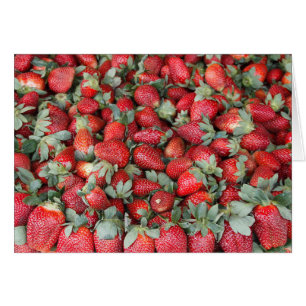 Tarjeta de felicitación de fresa con fruta