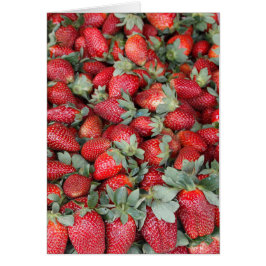 Tarjeta de felicitación de fresa con fruta