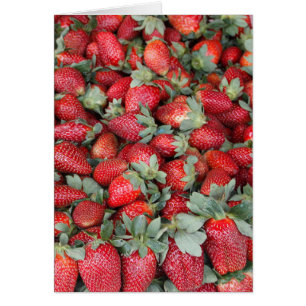 Tarjeta de felicitación de fresa con fruta