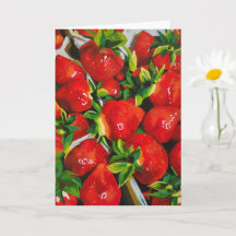Tarjeta de Felicitación de Fresas de Verano