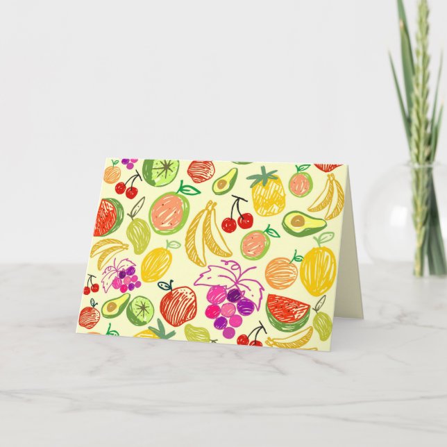 Tarjeta de felicitación de fruta mixta (Anverso)
