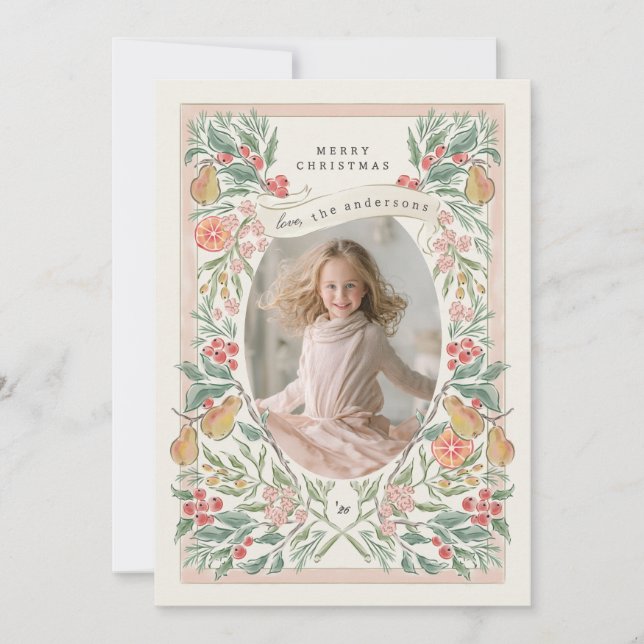 tarjeta de felicitación de frutas de corona de día (Anverso)