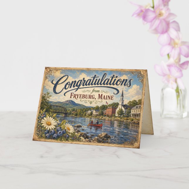 Tarjeta de felicitación de Fryeburg Maine (Orquídea)