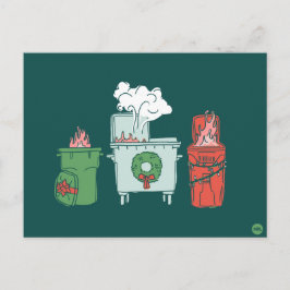 Tarjeta de Felicitación de Fuego en el Contenedor 
