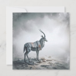 Tarjeta de felicitación de gacela ondulada