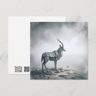 Tarjeta de felicitación de gacela ondulada