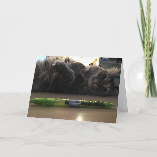 tarjeta de felicitación de gatito #2 (Anverso)