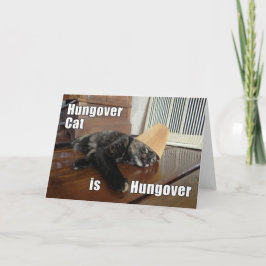 Tarjeta de felicitación de gato con caparazón de t