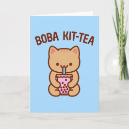 Tarjeta de Felicitación de Gato Divertido: BOBA KI