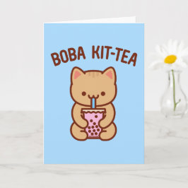 Tarjeta de Felicitación de Gato Divertido: BOBA KI