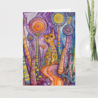 Tarjeta de Felicitación de Gato Divertido Feline G