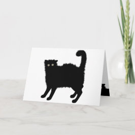 Tarjeta de Felicitación de Gato Negro