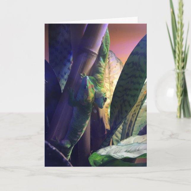 tarjeta de felicitación de gecko #3 (amor) (Anverso)