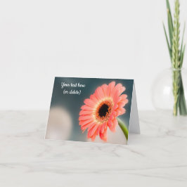 Tarjeta de felicitación de gerbera rosa individual