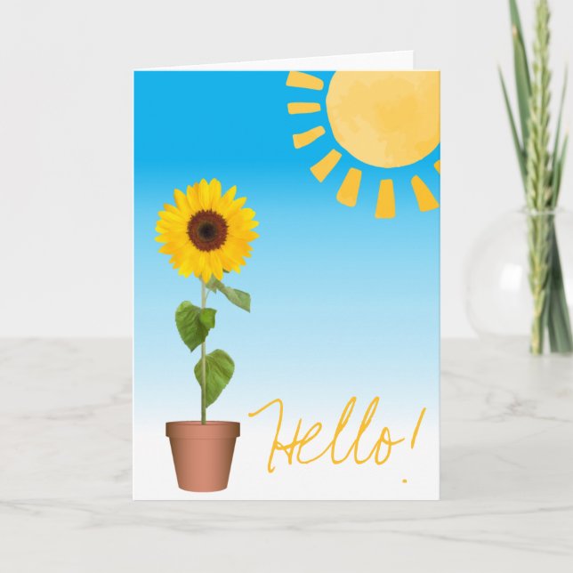 Tarjeta de felicitación de girasol (Anverso)