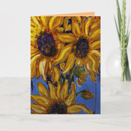 Tarjeta de felicitación de girasoles