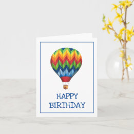 Tarjeta de felicitación de globo aerostático "Feli