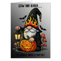 Tarjeta de Felicitación de Gnomo de Halloween