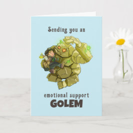 Tarjeta de felicitación de Golem Support emocional