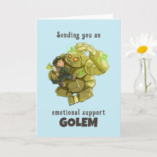 Tarjeta de felicitación de Golem Support emocional