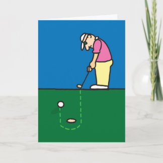 Tarjeta de felicitación de golf