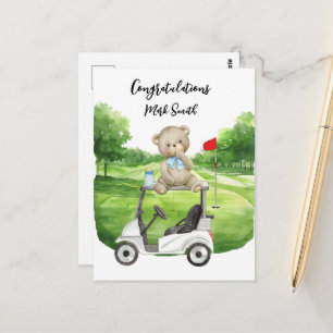 Tarjeta de Felicitación de Golf para Bebé Golfista