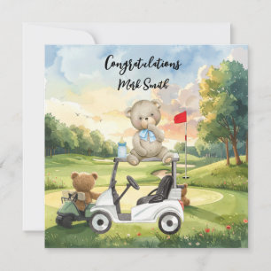 Tarjeta de Felicitación de Golf para Bebé Golfista