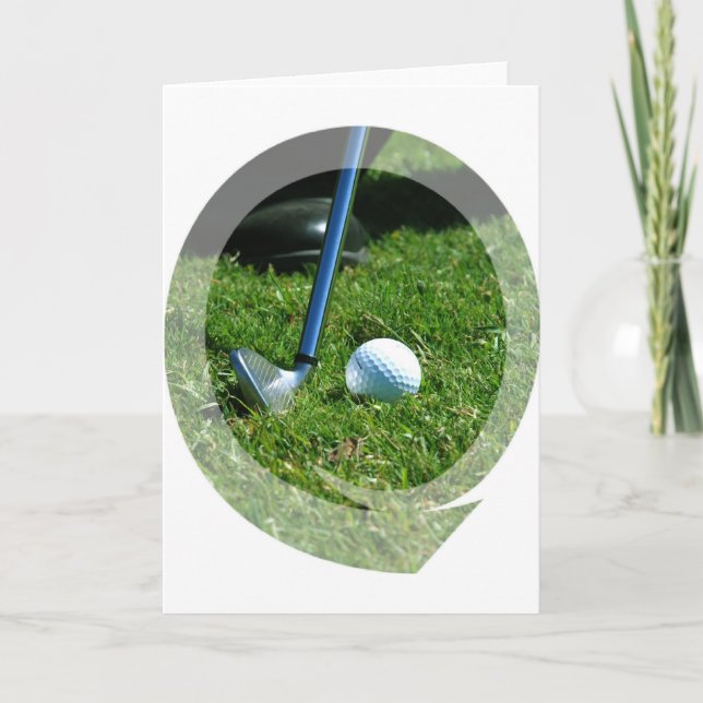 Tarjeta de felicitación de Golf Putt (Anverso)