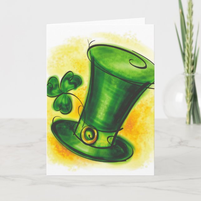 Tarjeta de felicitación de Gorra verde (Anverso)