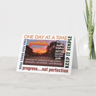 Tarjeta de felicitación de grado de recuperación d