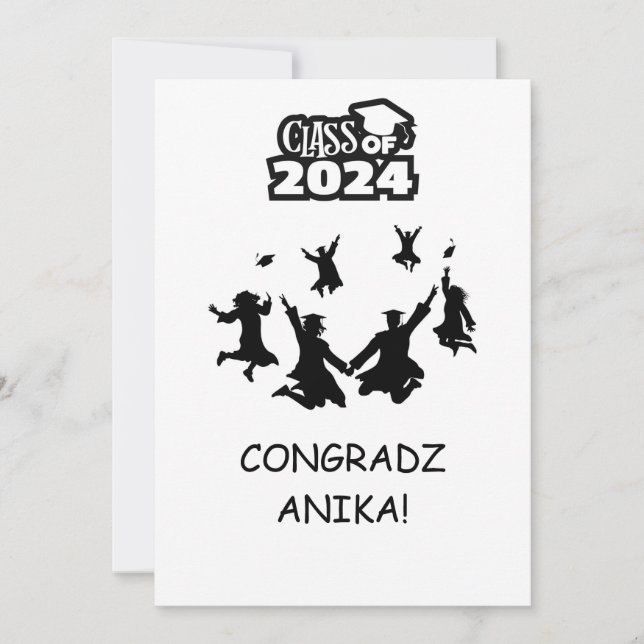 TARJETA DE FELICITACIÓN DE GRADUACIÓN (Anverso)